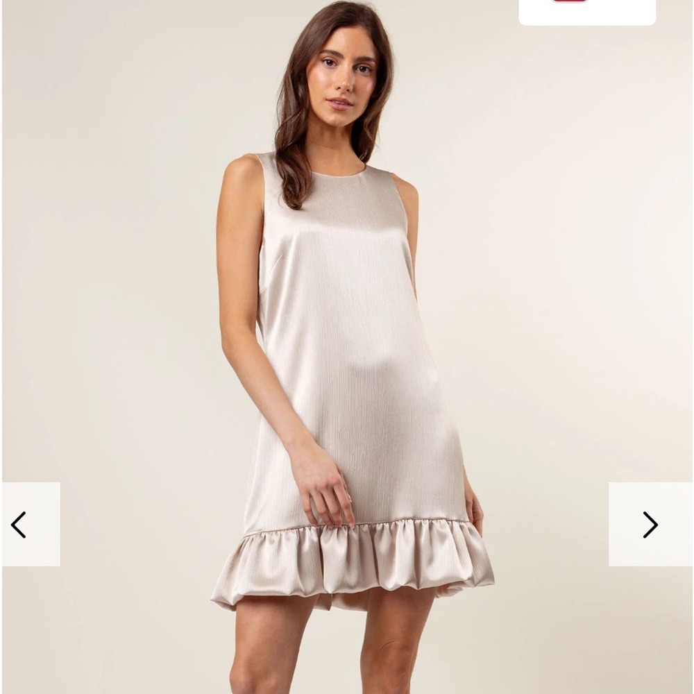 Naked Zebra Light Beige Tank Dress
